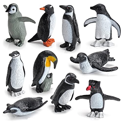 Realistic Arctic Penguin Figurines Toy Playset