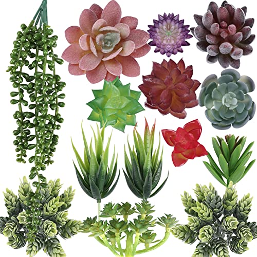 Realistic Artificial Succulent Plants for DIY Crafting Home Floral Wall Garden Arrangement Office Decoration