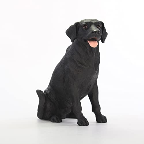 Realistic Black Lab Dog Figurine