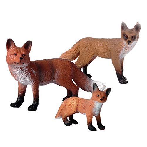 Realistic Fox Figurines Set