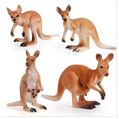 Realistic Kangaroo Figure Set