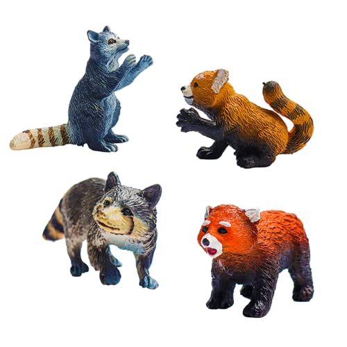 Realistic Raccoon Figurines for Decoration and Cake Decorating
