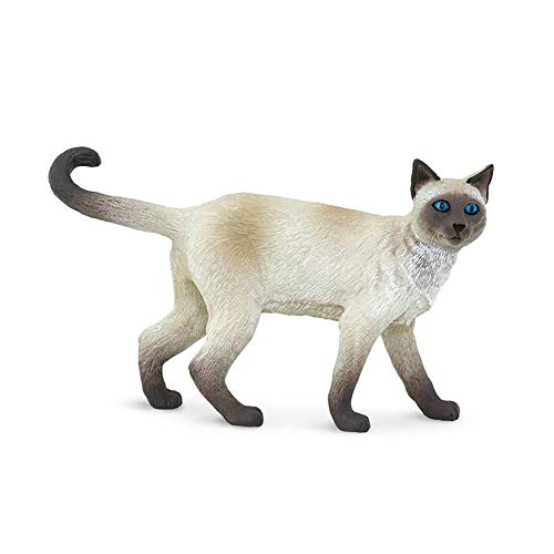 Realistic Siamese Cat Figurine - Cream Fur