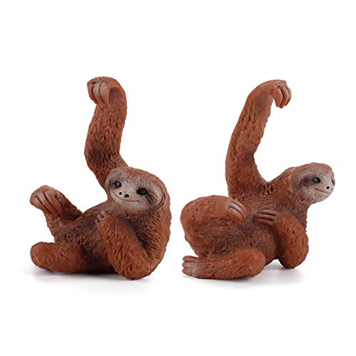Realistic Sloth Figurine - Pack of 2