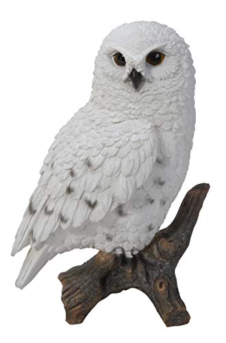 Realistic Snow Owl Figurine Statue