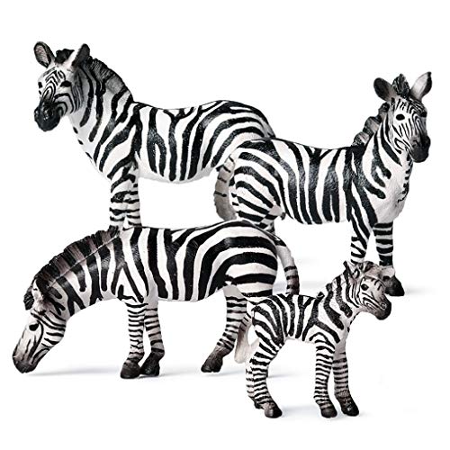 Realistic Zebra Figurine Set for Collection