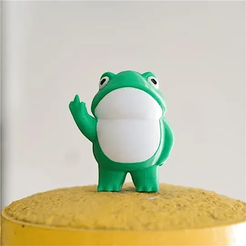 Rebellious Frog Figurine