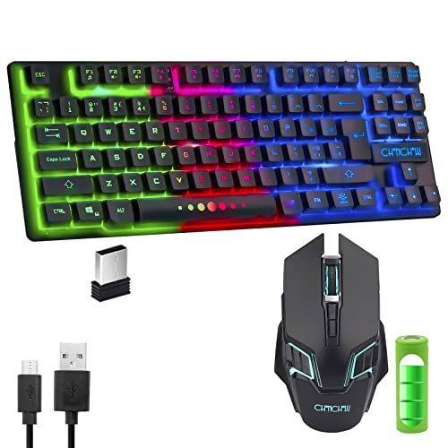 Rechargeable Wireless Gaming Keyboard Mouse Combo