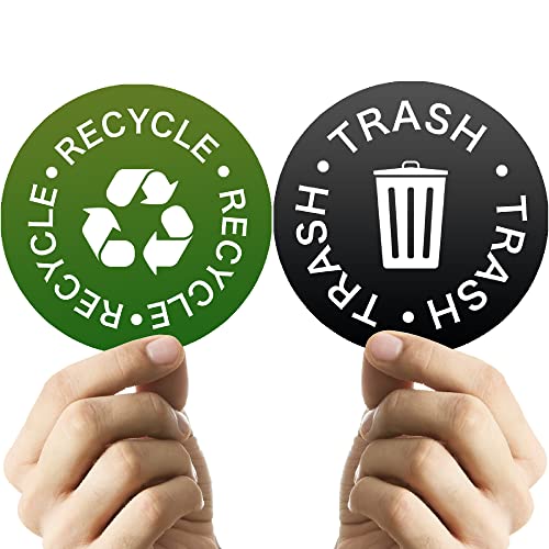 Recycle and Trash Sticker Vinyl Modern Logo