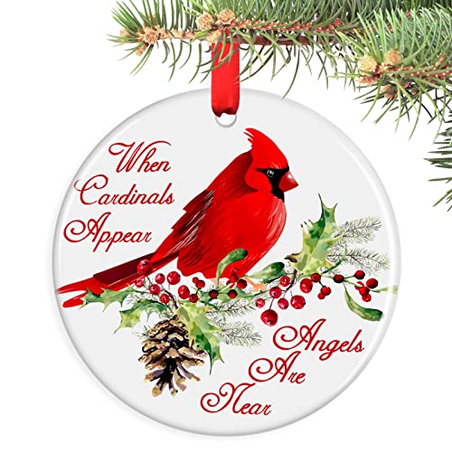 Red Cardinal Ornament in Memory of Loved One