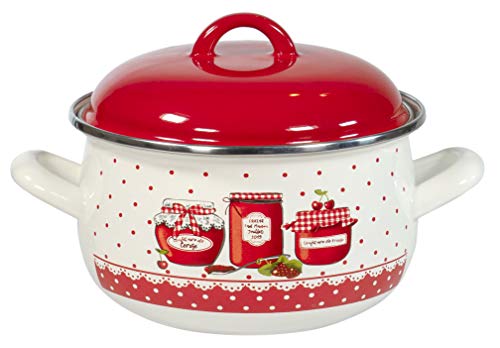 Red Co. Enameled Cookware Stockpot with Lid
