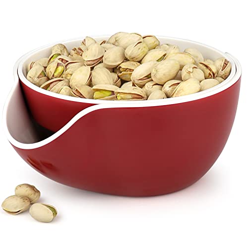 Red Double Dish Pistachio Bowl