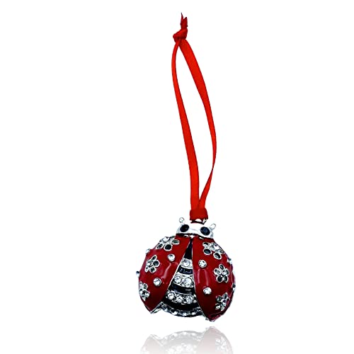 Red Ladybug Crystal Ornament