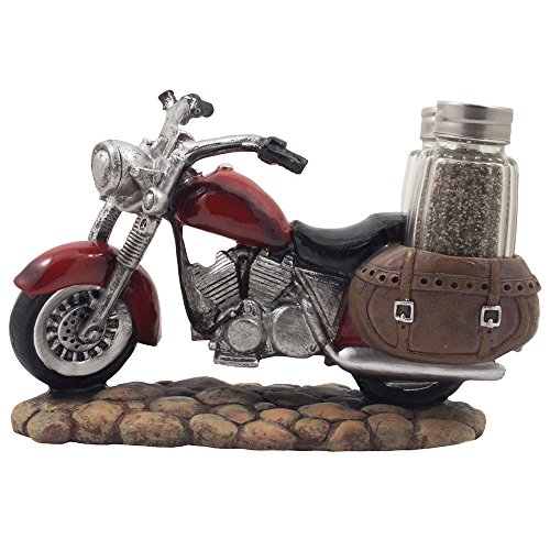 Red Motorcycle Salt and Pepper Shaker Set