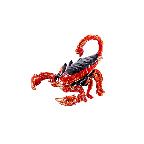Red Scorpion Trinket Box, Unique Jewelry Box for Home Decor