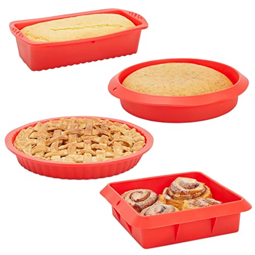 Red Silicone Bakeware Set