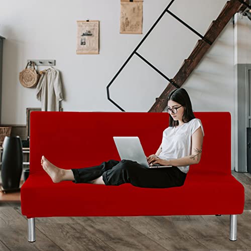Red Stretchable Futon Slipcovers