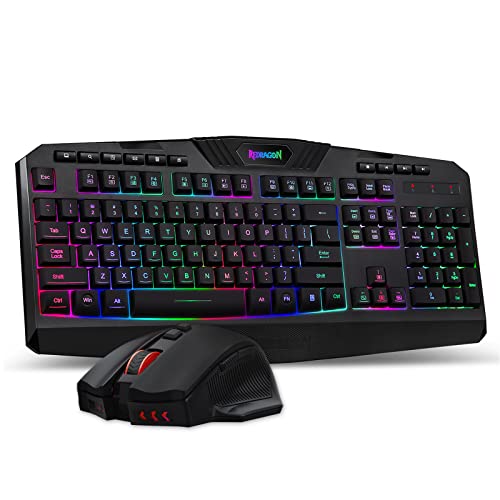 Redragon S101 Wireless Gaming Keyboard and Mouse Combo