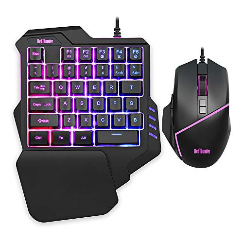 RedThunder One-Handed Gaming Keyboard and Mouse Combo