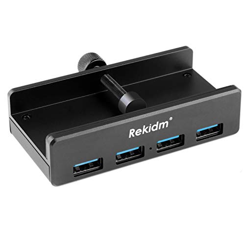 Rekidm 4 Port Aluminum USB 3.0 Hub