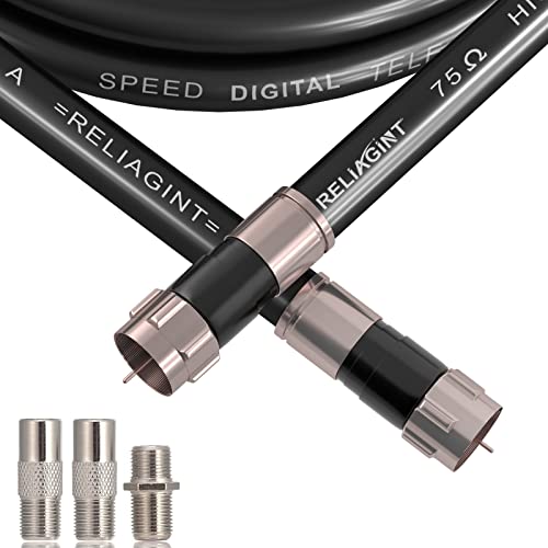 RELIAGINT 6ft, Black RG6 Coaxial Cable
