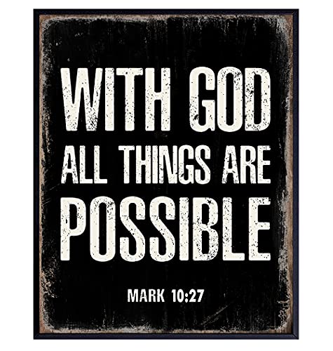 Religious Wall Decor: With God All Things Are Possible