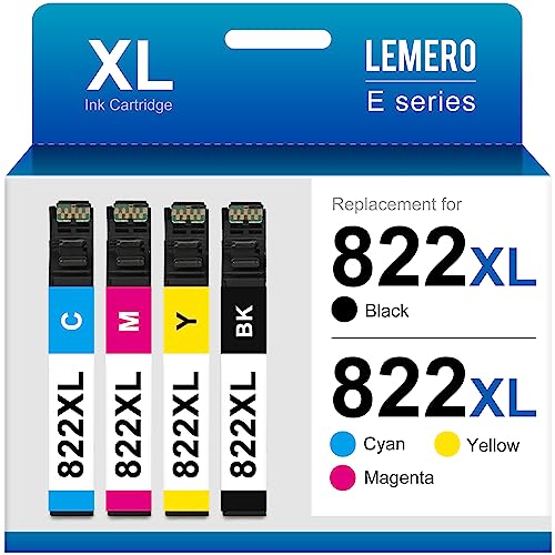 Remanufactured 822XL Ink Cartridges Combo Pack for Epson