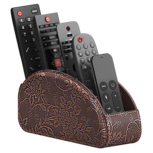 Remote Control Holder - Faux Leather Caddy