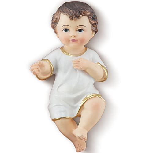 Resin Baby Jesus Figurine in Holy Cloth