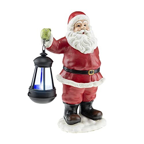 Resin Christmas Figurine Decoration, Santa with Lantern