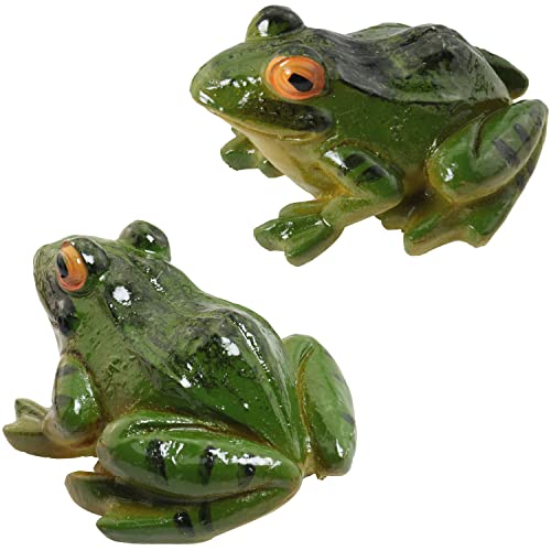 Resin Simulation Frog Statue for Home Garden Decoration