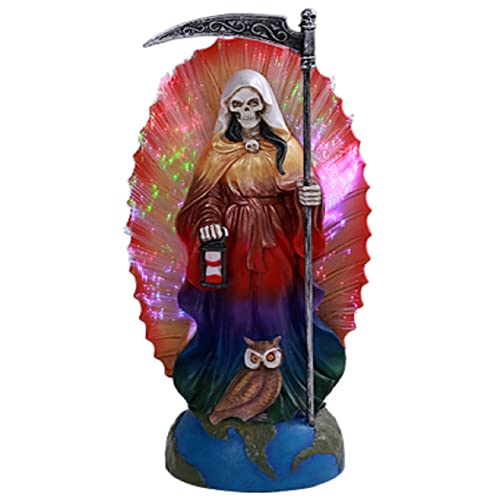 Resin Statue Figurine with LED Color Changing - Santa Muerte