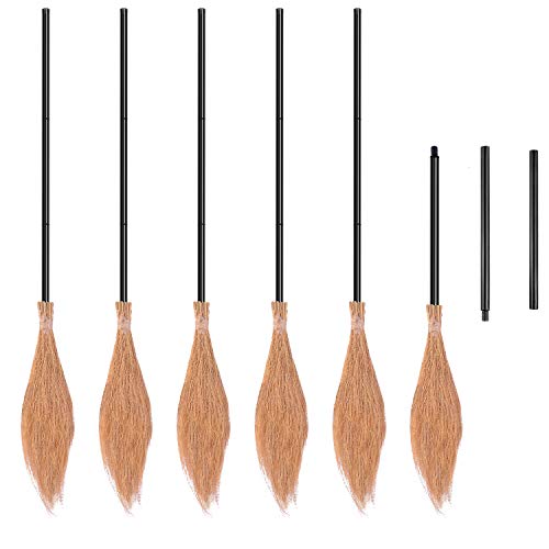 Retractable Witch Broom for Halloween Cosplay Decorations