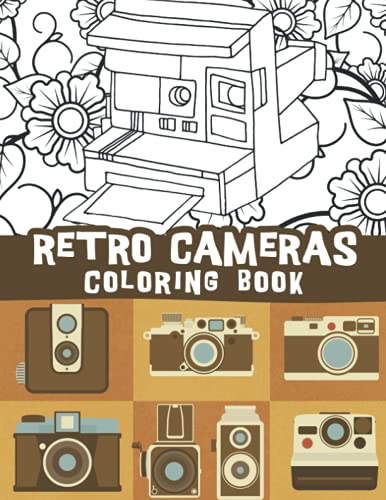 Retro Cameras Coloring Book