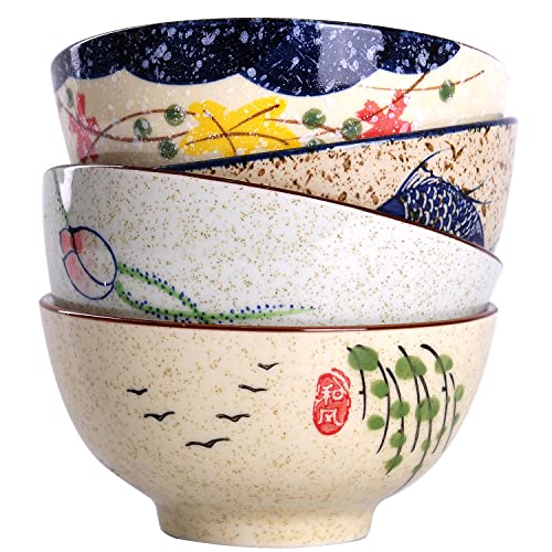 Retro Ceramic Soup Rice Bowl Set