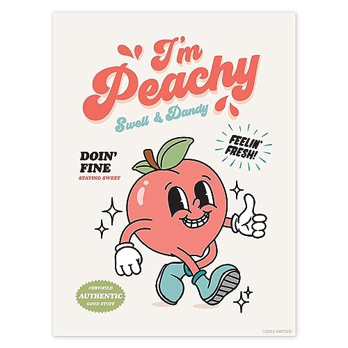 Retro Wall Art I'm Peachy Poster