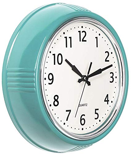 Retro Wall Clock - Robin Egg Blue