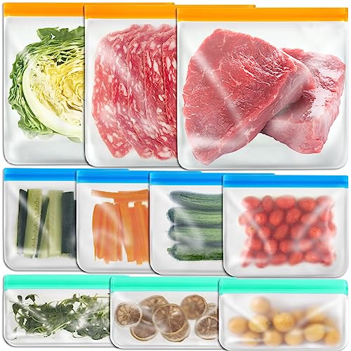Reusable Ziplock Bags - Food Storage and Fridge Organization Containers