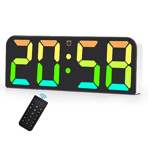 RGB Digital Wall Clock with Large Display