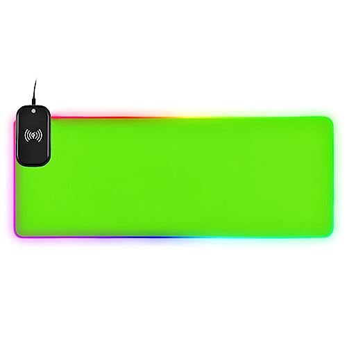 RGB Gaming Extended Mouse Pad with Qi Wireless Charging