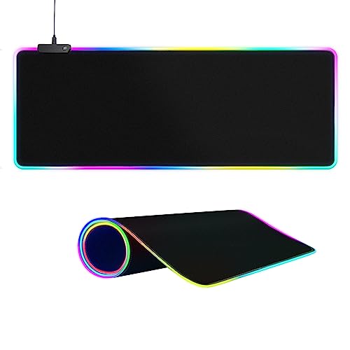 RGB Gaming Mouse Pad - Touch Control Extended Soft Keyboard Mat