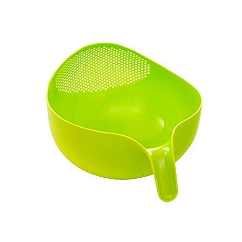 Rice Washer Quinoa Strainer Cleaning Tool with Handle - Green