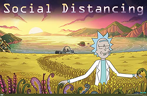 Rick And Morty - Social Distancing Wall Poster