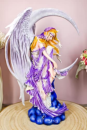 RiFHomDEc Large Celestial Crescent Moon Dreamer Fairy Statue 12" H Nene Thomas Figurine