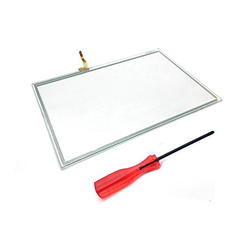 Rinbers® Front Outer Panel Touch Screen Digitizer Glass Lens (NO LCD Screen) Replacement with Y-tool for Nintendo Wii U Gamepad