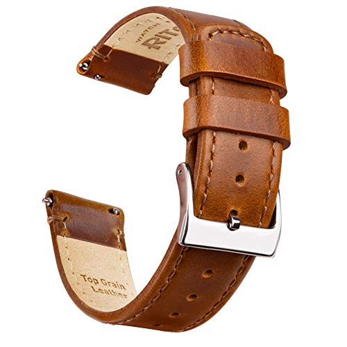 Ritche 19mm Watch Band - Classic Genuine Vintage Leather Strap