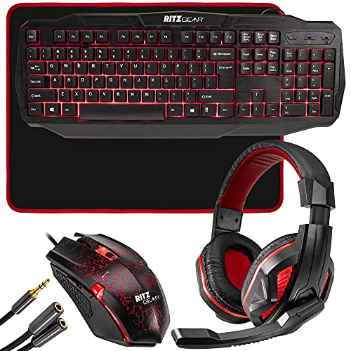 Ritz Gear Gaming Accessories Kit (Red)