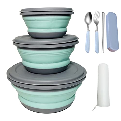 RMAMSCOV Camping Bowl Set with Collapsible Design
