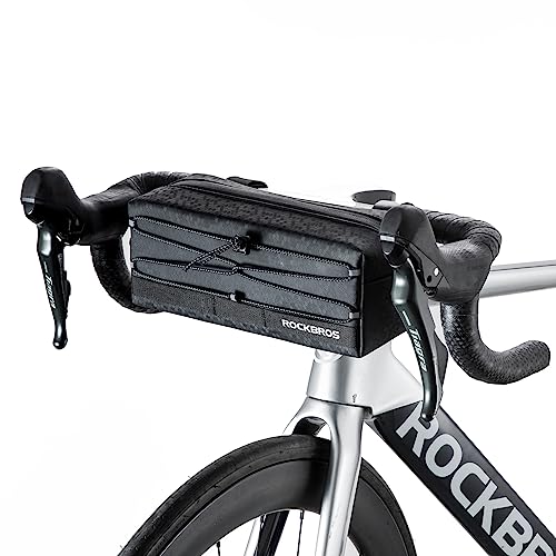 ROCKBROS Bike Handlebar Bag Bicycle Front Frame Bag Waterproof Bike Storage Bag with Shoulder Strap Bike Accessories