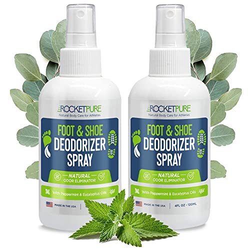 Rocket Pure Shoe Deodorizer Spray - Powerful Odor Eliminator